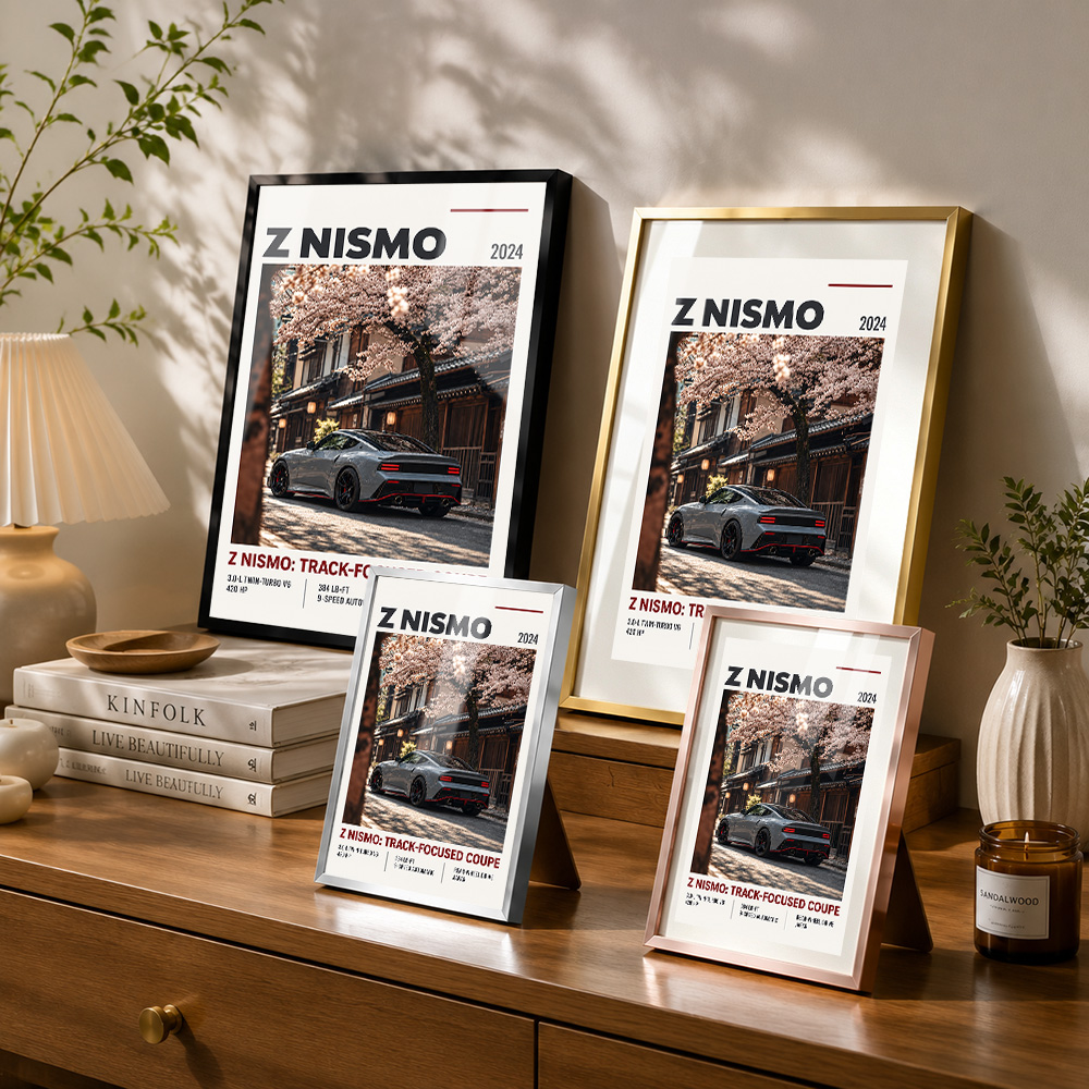 Póster metálico con marco de c - Car Mirror reseña y precio