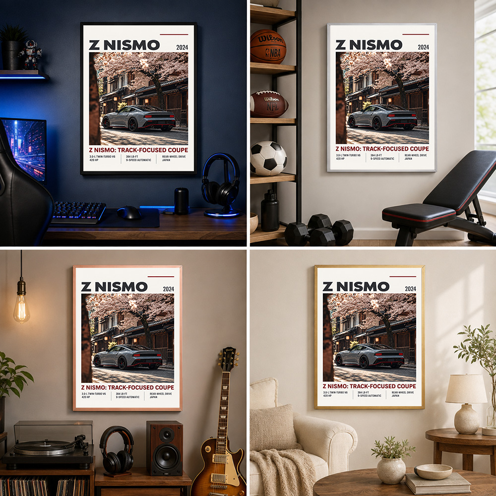 Póster metálico con marco de c - Car Mirror reseña y precio